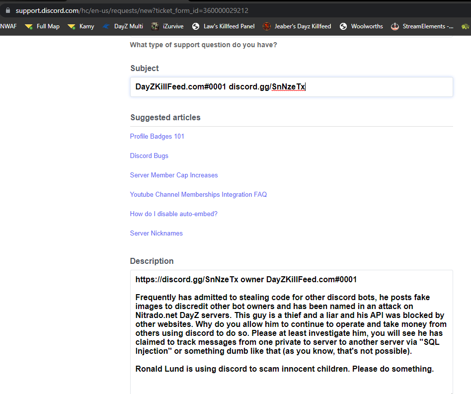 Discord report