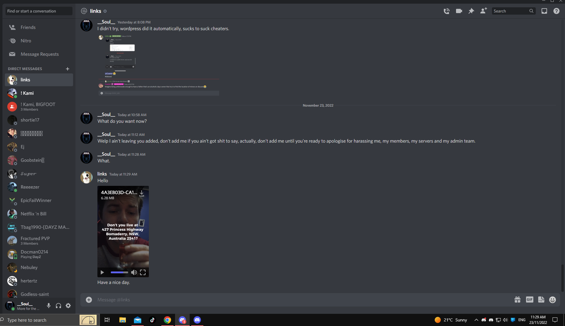 Links doxxing
