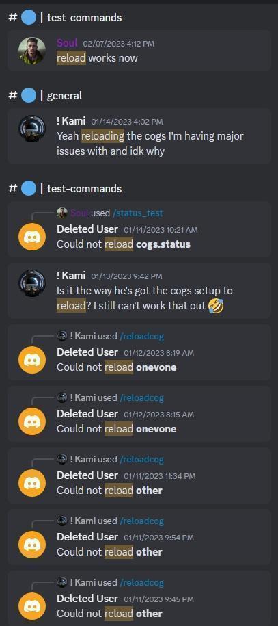 Kami couldn't work out reload