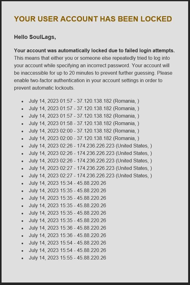 Nitrado email about hack
