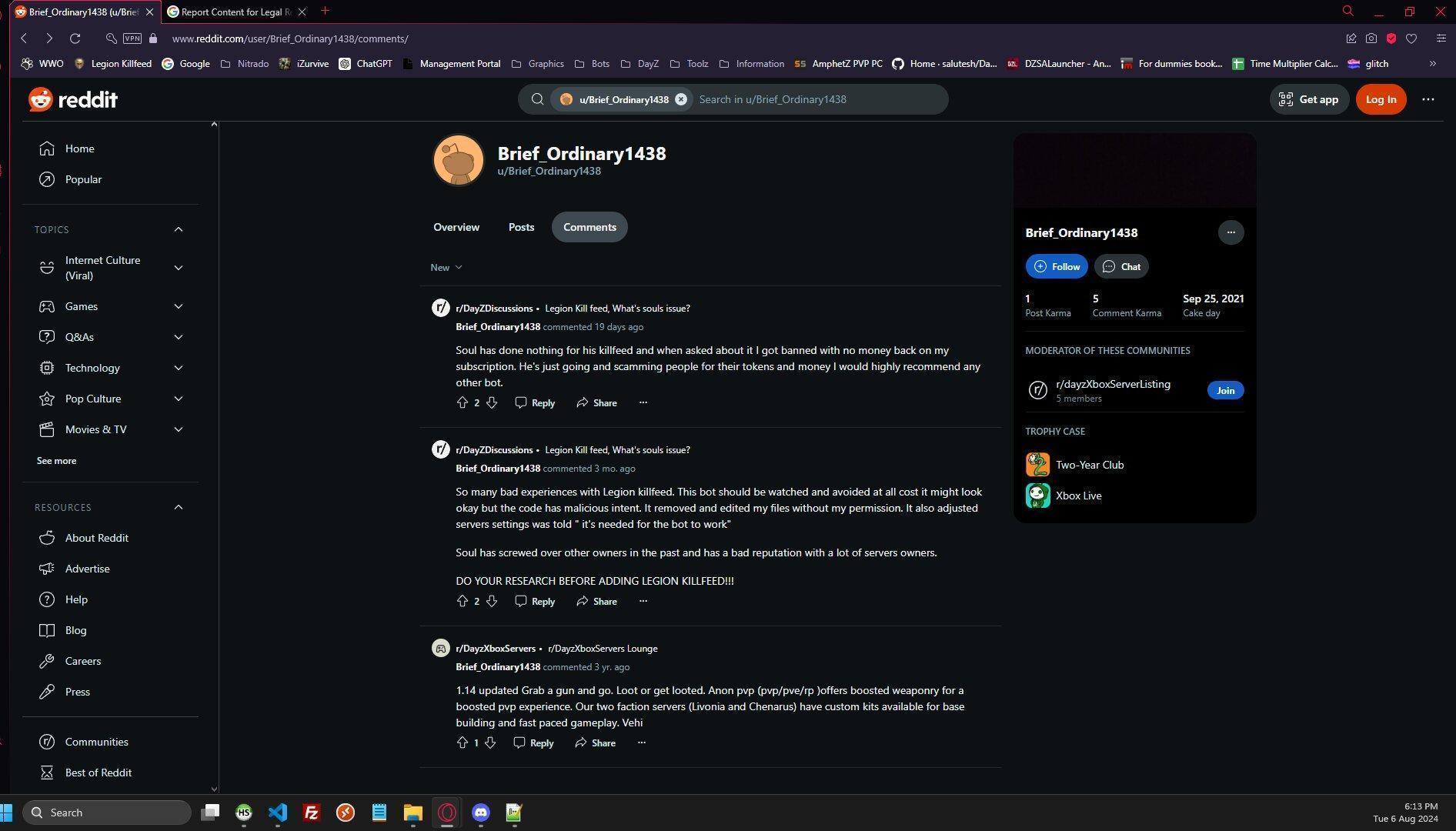 Kamikaze anon PVP slander