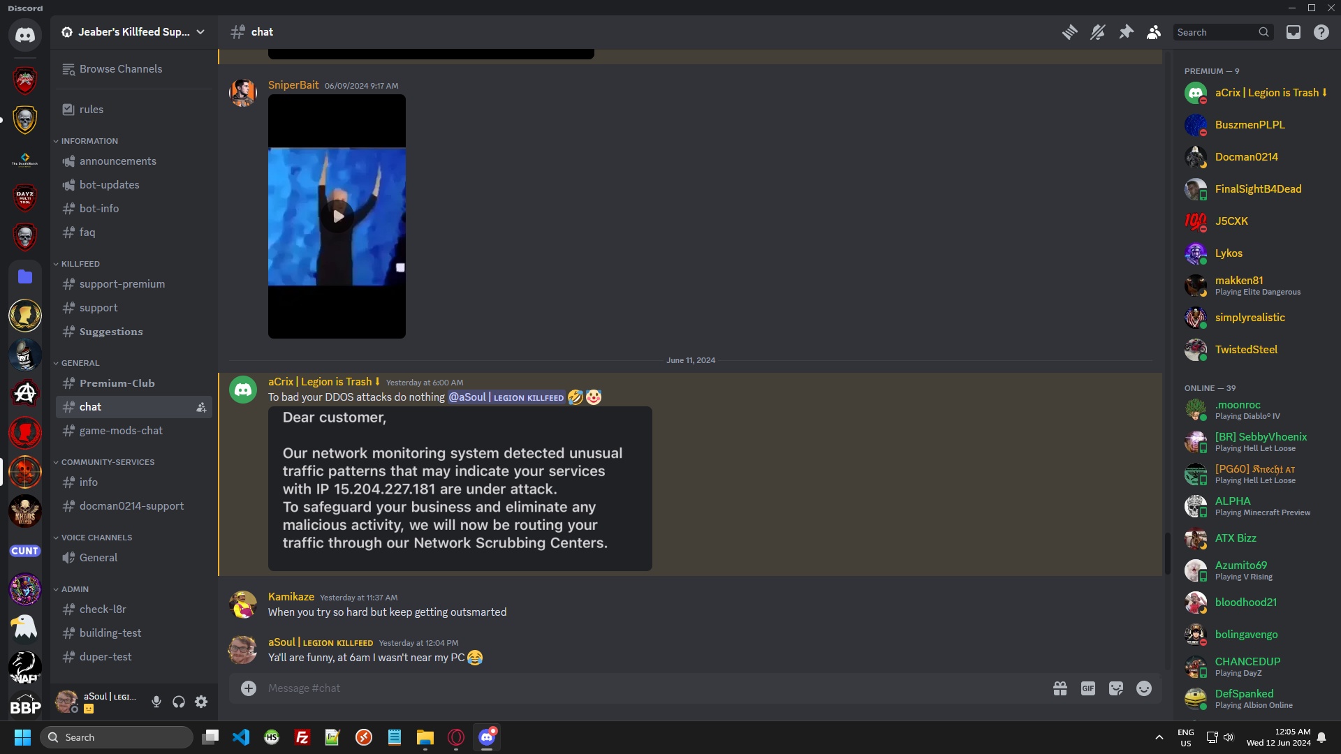 DDoS accusations
