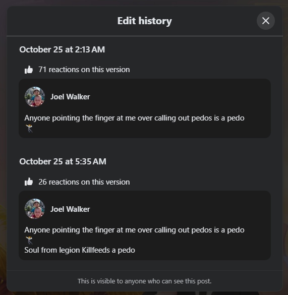 Joel Walker evidence exhibit